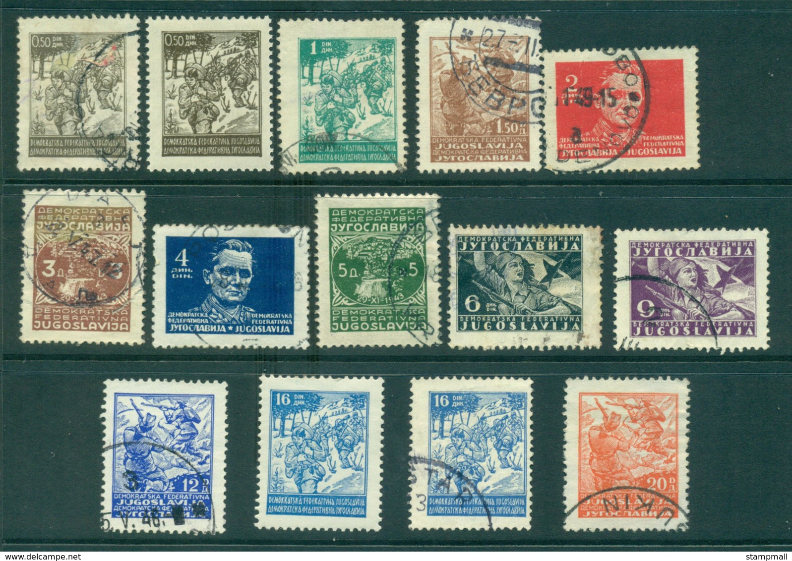 Yugoslavia 1945 Definitives FU/ MLH Lot40373 - Other & Unclassified