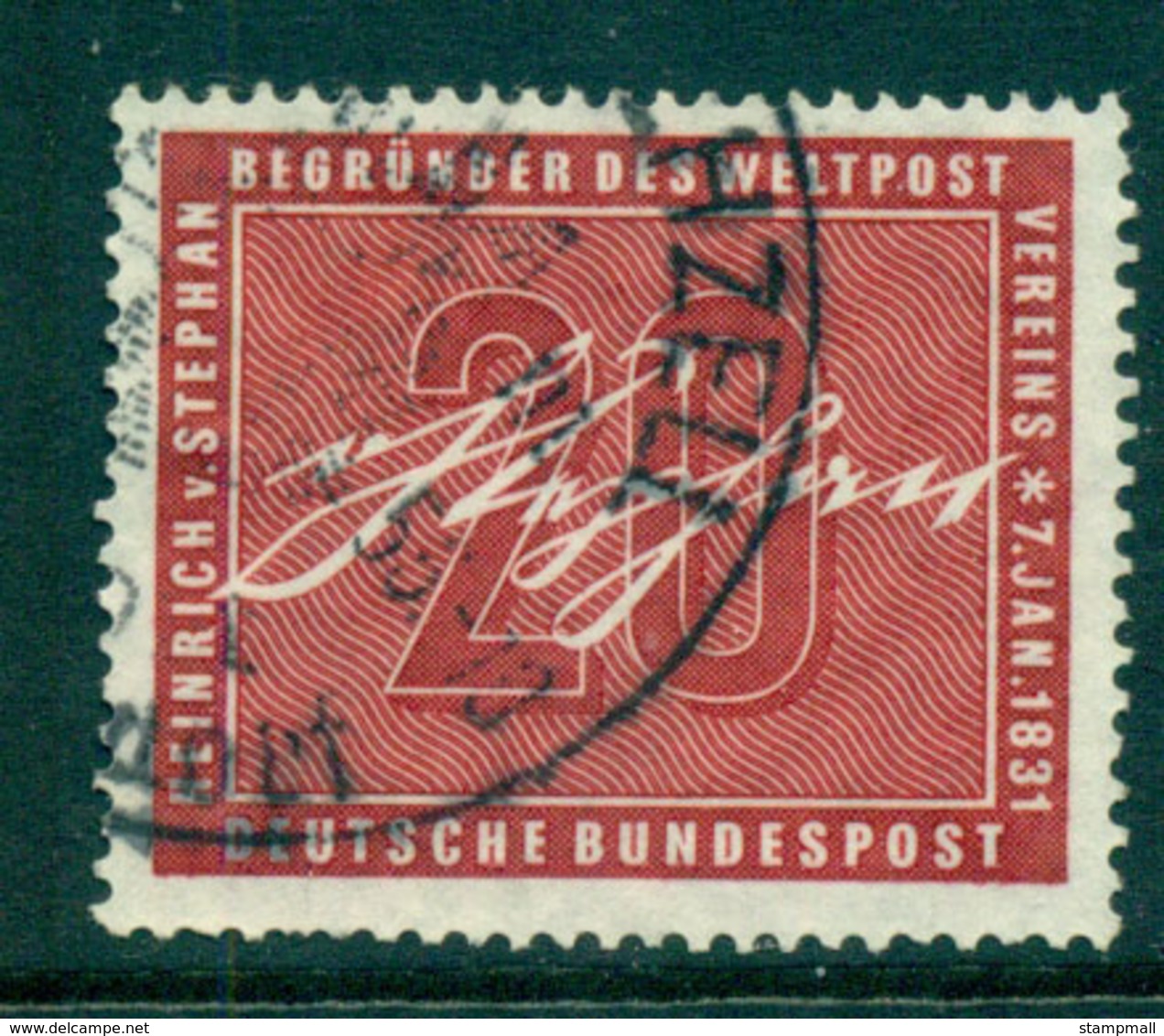 Germany 1956 UPU Heinrich Von Stephan FU Lot59604 - Altri & Non Classificati