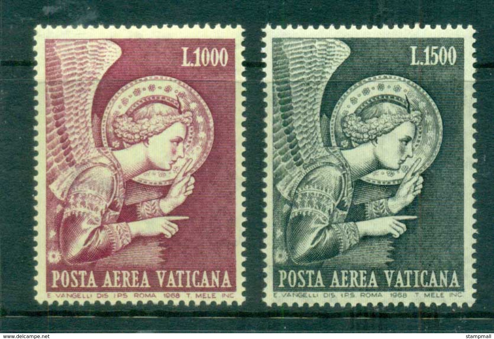 Vatican 1968 Archangel Gabriel By Fra Angelico MUH - Unused Stamps