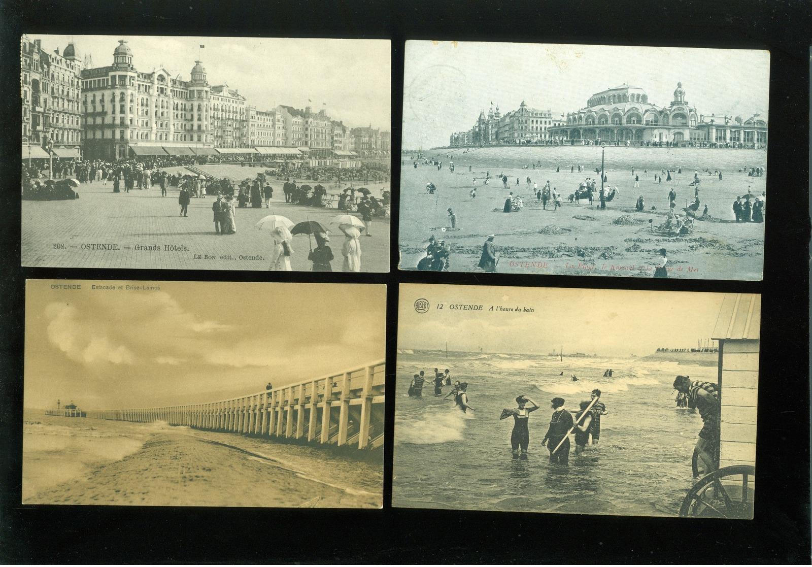 Beau lot de 60 cartes postales de Belgique  Ostende  Mooi lot van 60 postkaarten van Oostende - 60 scans