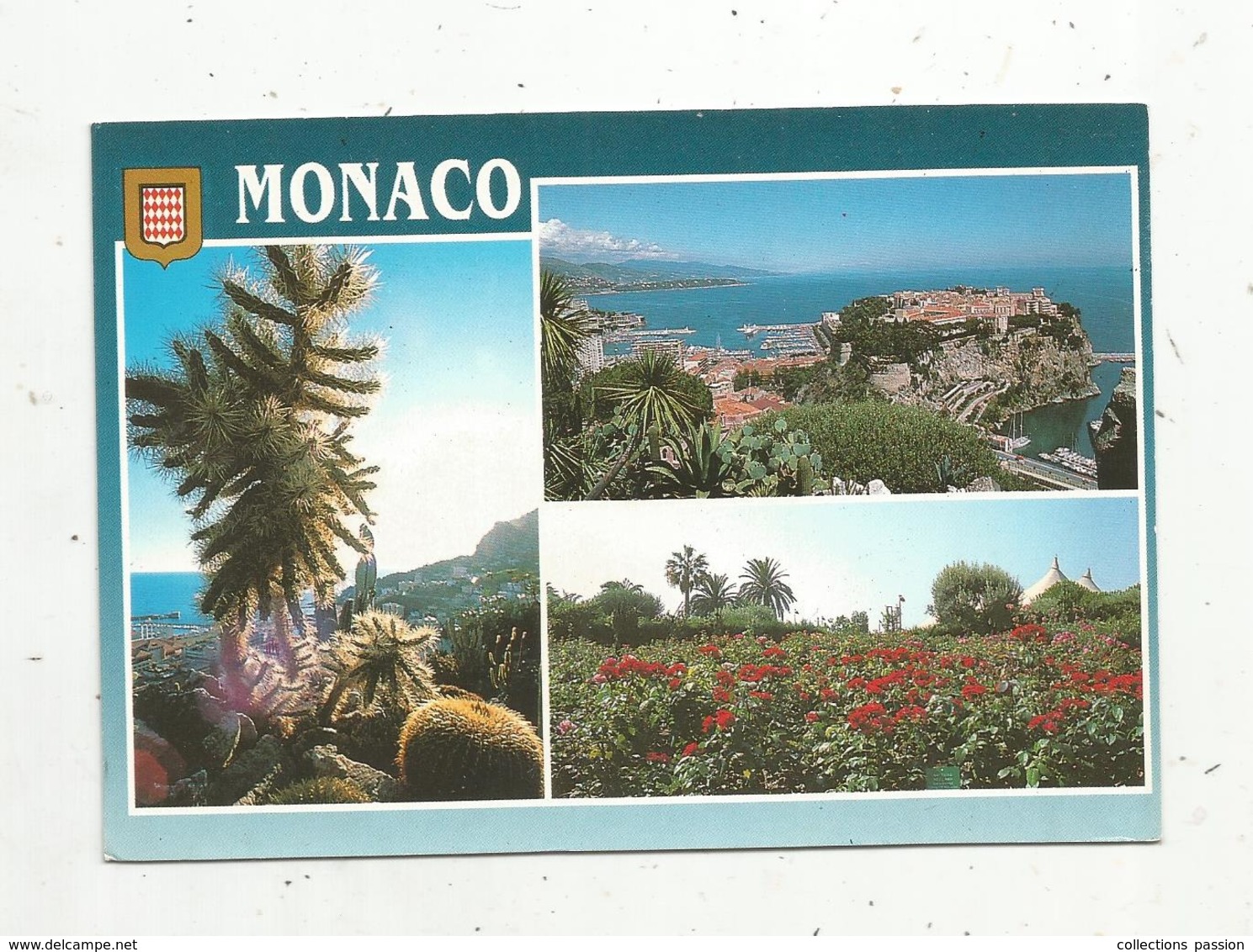 Cp,  MONACO , écrite , Ed. Molipor , Blason - Panoramic Views