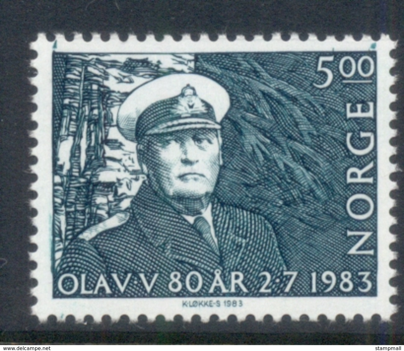 Norway 1983 King Olav V 80th Birthday MUH - Ongebruikt