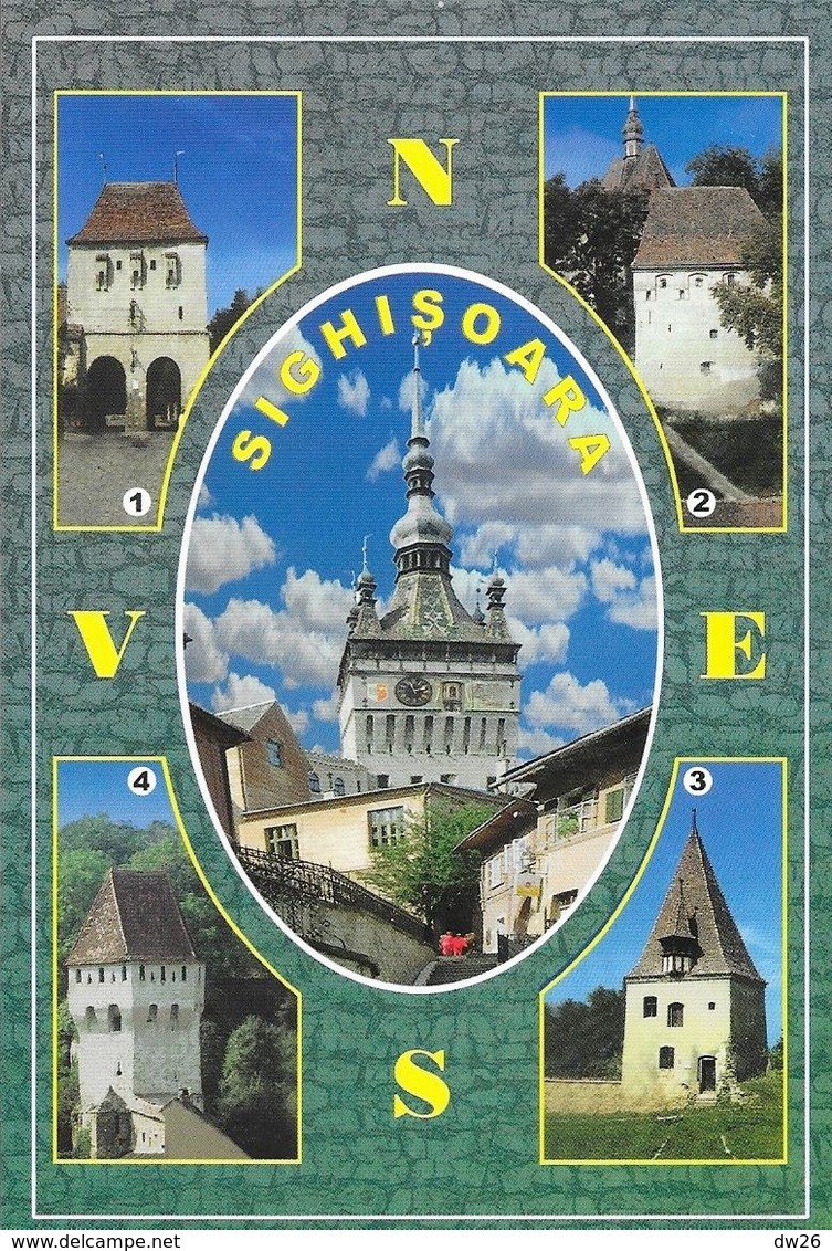 Sighisoara (Transilvania, Romania) - Multivues: Turnul Croitorilor, Fierarilor...  - Carte Non Circulée - Roumanie