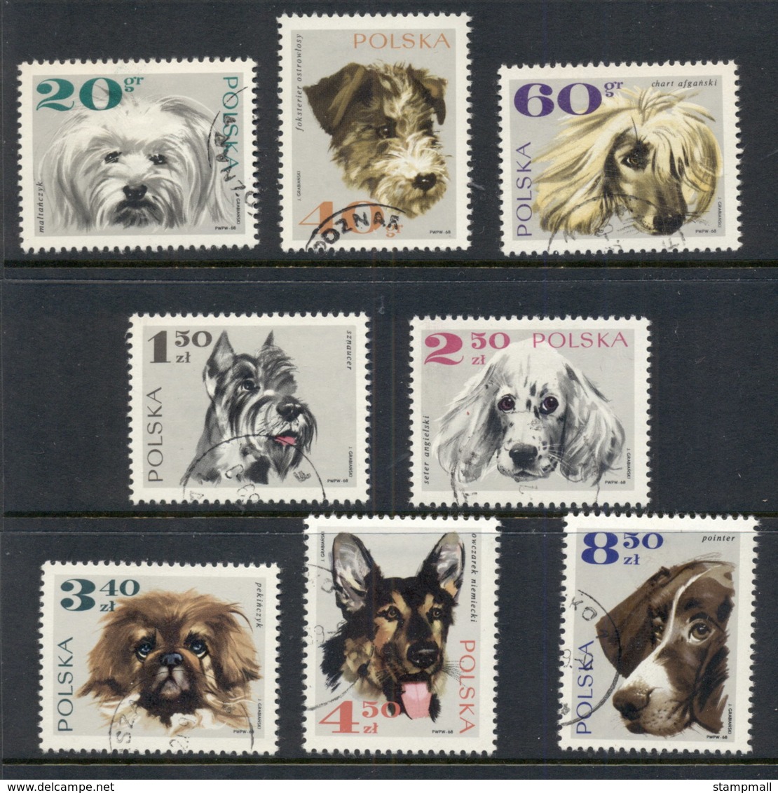 Poland 1969 Dogs CTO - Unused Stamps