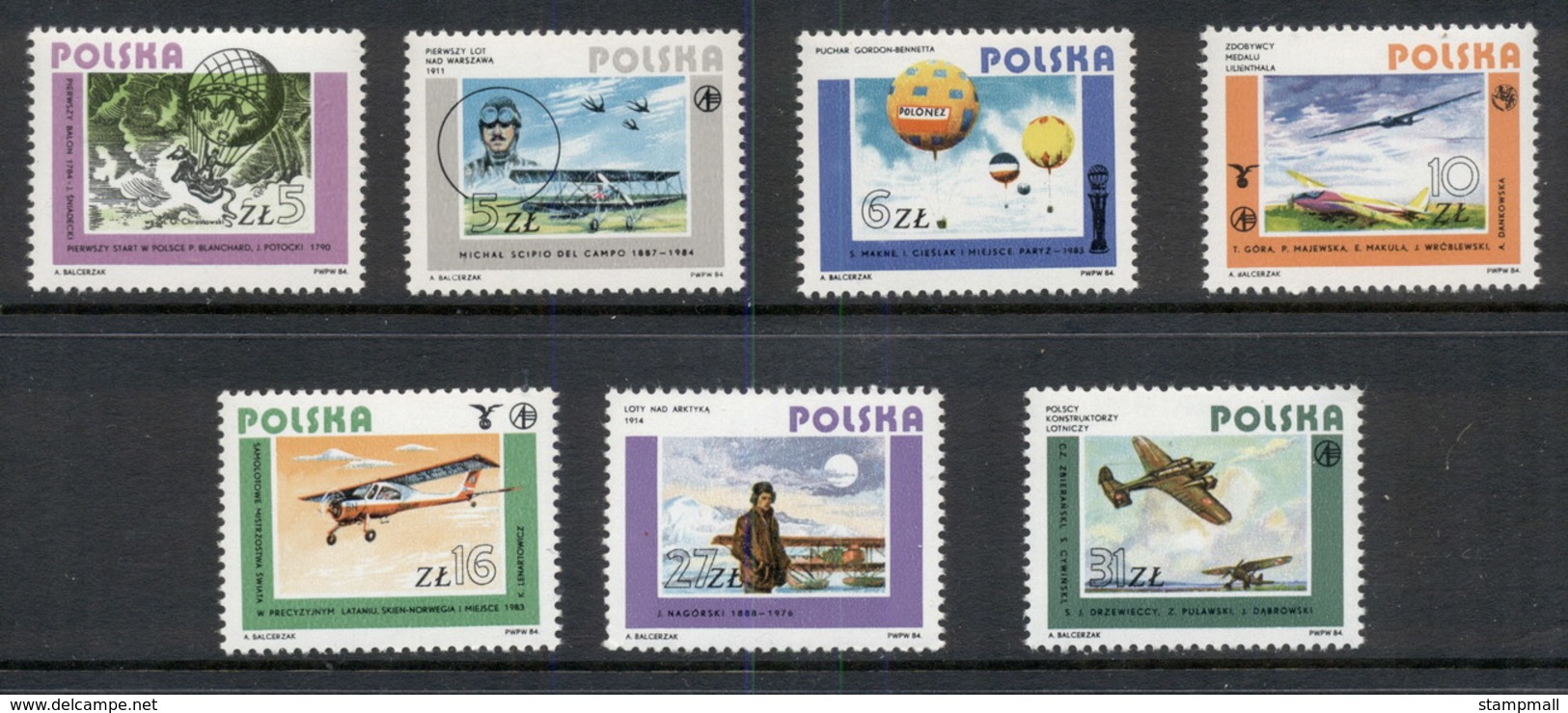 Poland 1984 Polish Aviation MUH - Unused Stamps