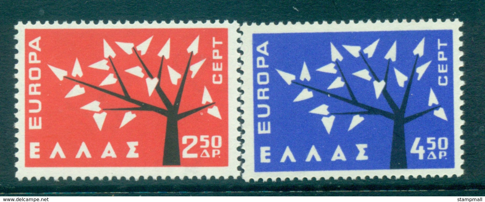 Greece 1962 Europa, Tree With Leaves MUH Lot65336 - Other & Unclassified
