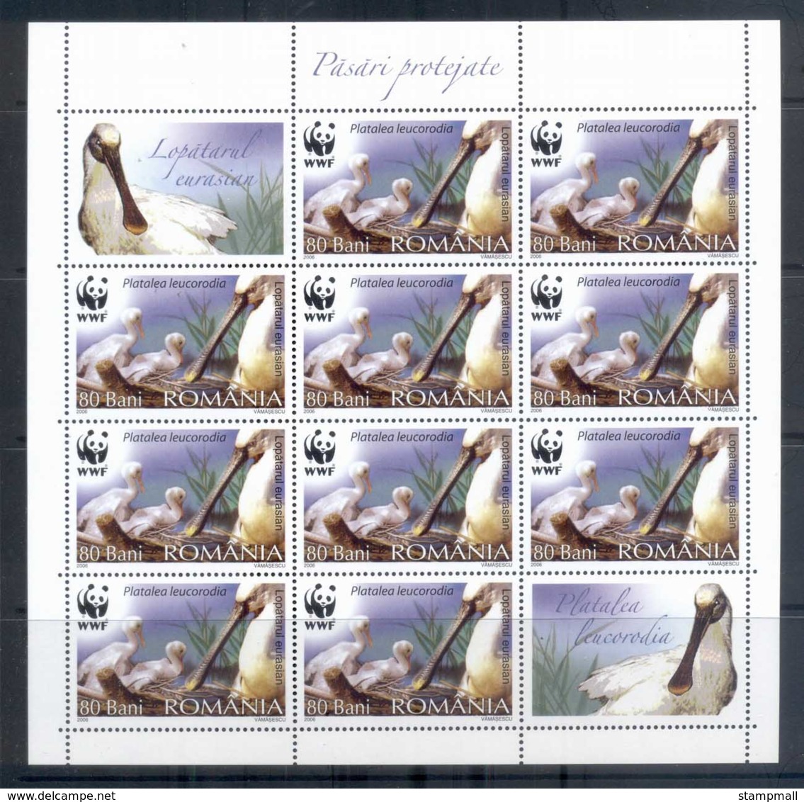 Romania 2006 WWF Water Bird Sheetlet MUH - Unused Stamps