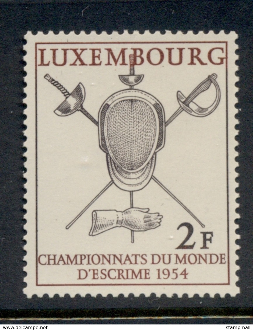 Luxembourg 1954 World Fencing Championships MUH - Unused Stamps