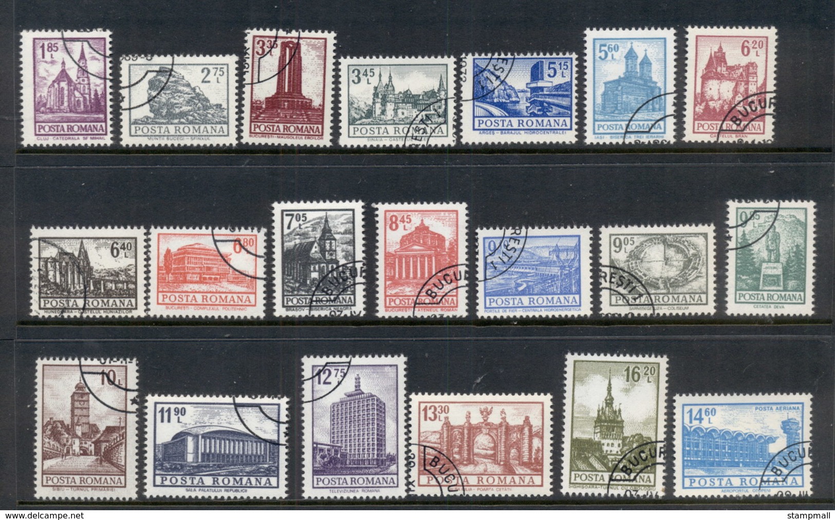 Romania 1972 Buildings CTO - Unused Stamps