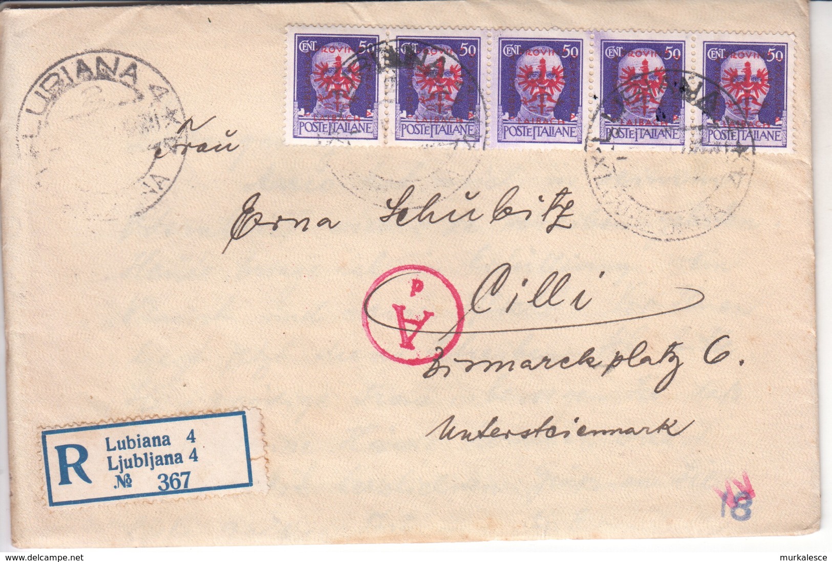 3764  R -  BRIEF    DEUTSCHE BESETZUNG  LAIBACH    1944 - Occup. Tedesca: Lubiana