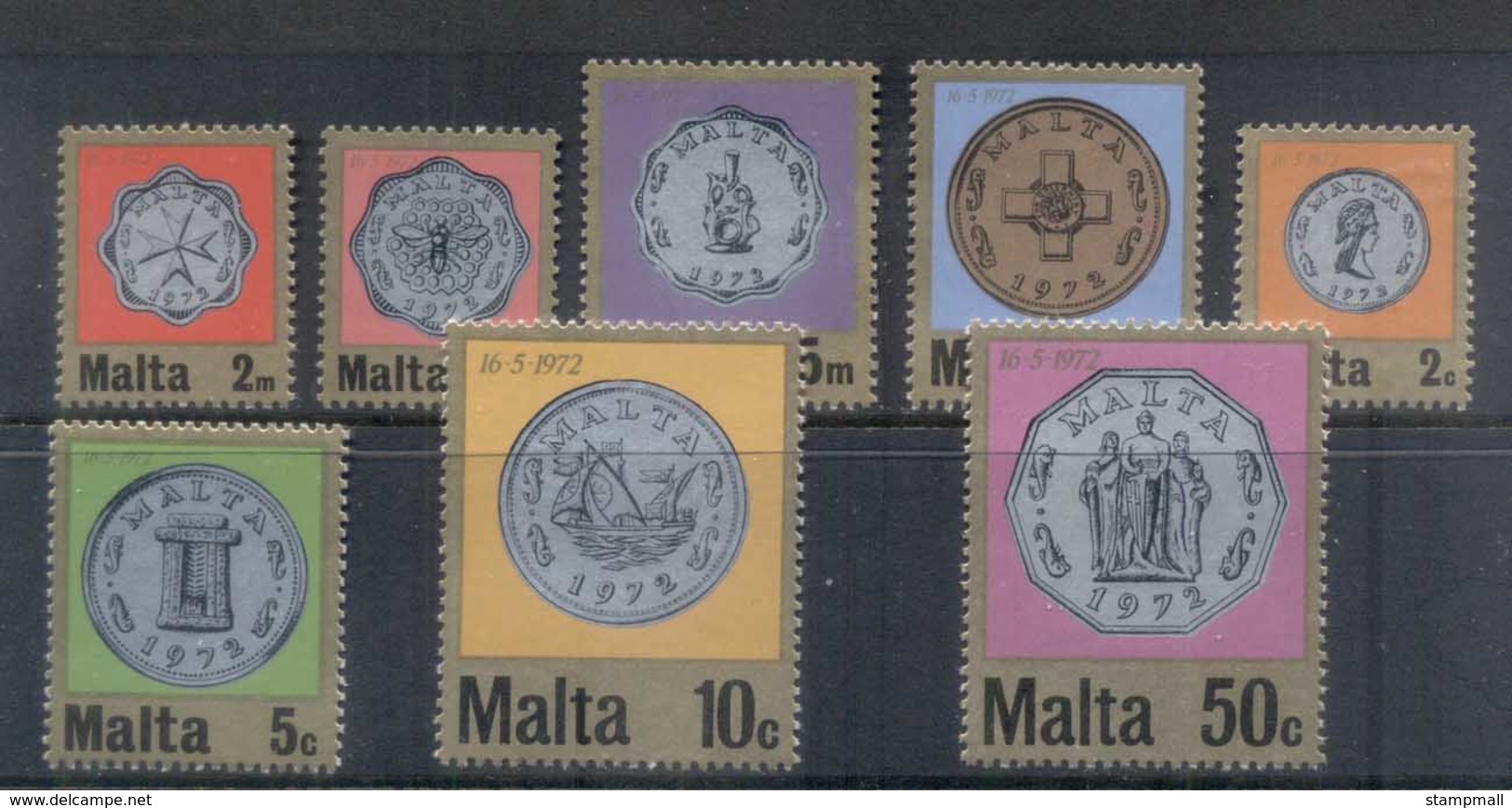 Malta 1971 Decimal Currency Coins MUH - Malta