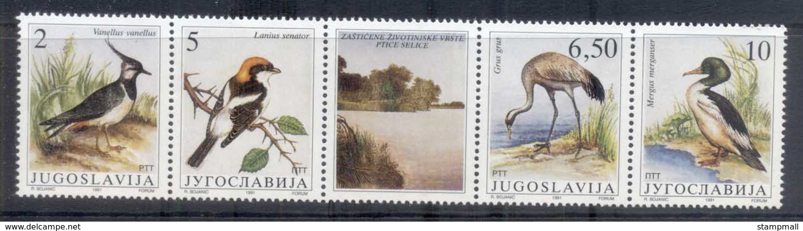 Yugoslavia 1991 Protected Birds + Label MUH - Other & Unclassified