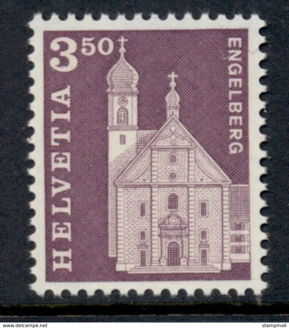 Switzerland 1964-68 Definitive 3.50fr Engelberg Church MUH - Used Stamps