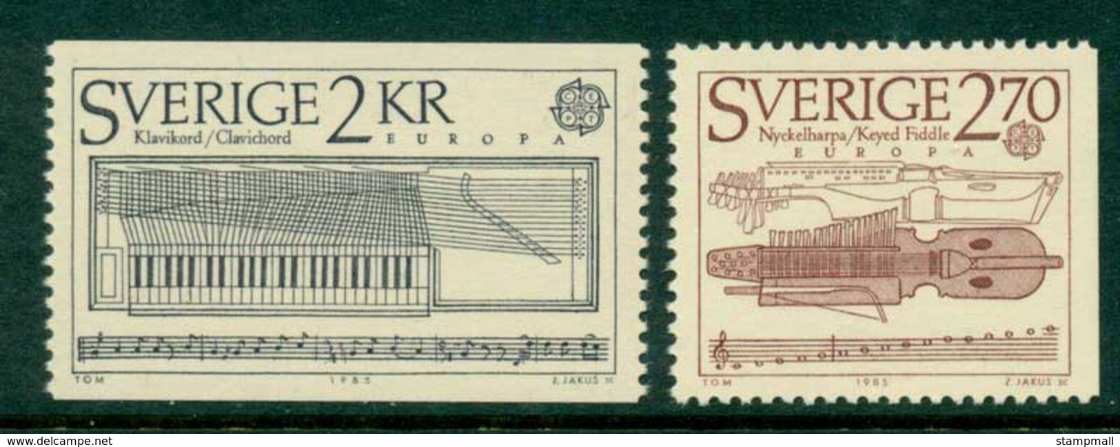 Sweden 1985 Europa Pair MUH Lot15914 - Unused Stamps