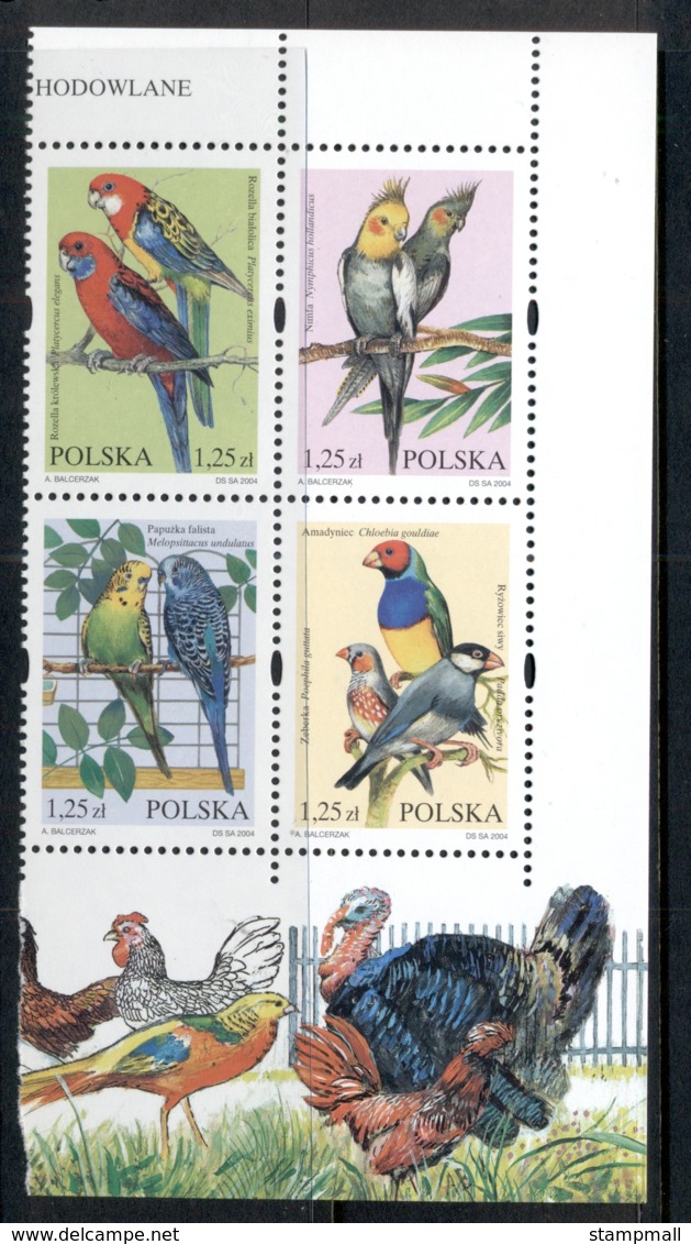 Poland 2004 Birds Blk4 MUH - Unused Stamps