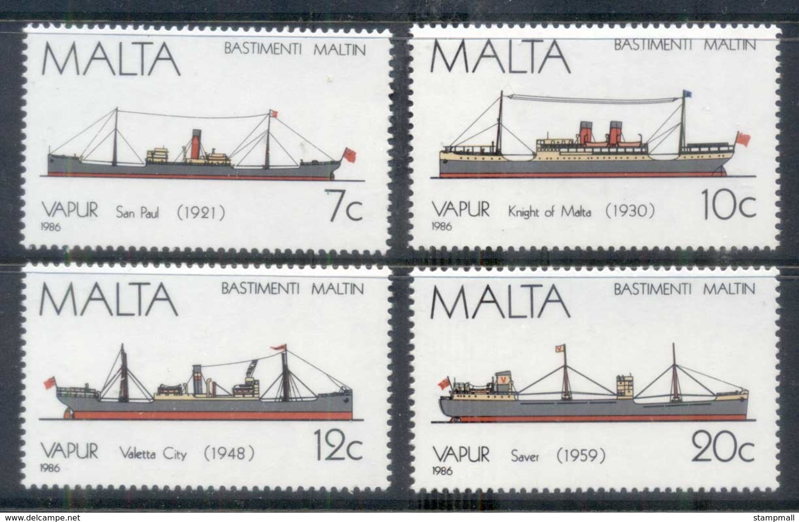 Malta 1986 Ships MUH - Malta