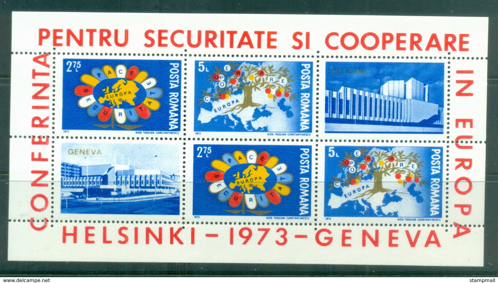 Romania 1973 ESCG, Helsinki Conference MS MUH - Unused Stamps