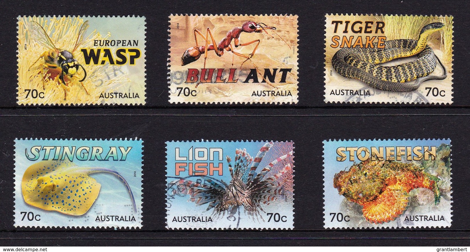 Australia 2014 Things That Sting Set Of 6 Used - Usati