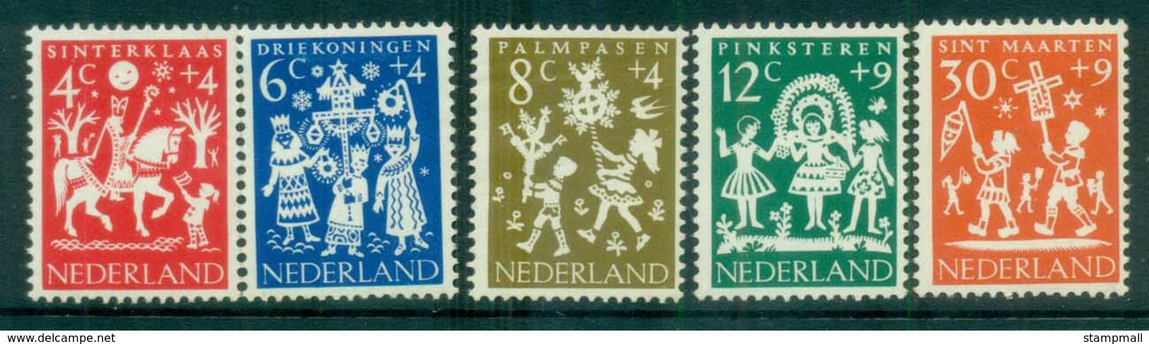 Netherlands 1961 Charity, Child Welfare, Holiday Folklore MLH Lot76520 - Non Classés