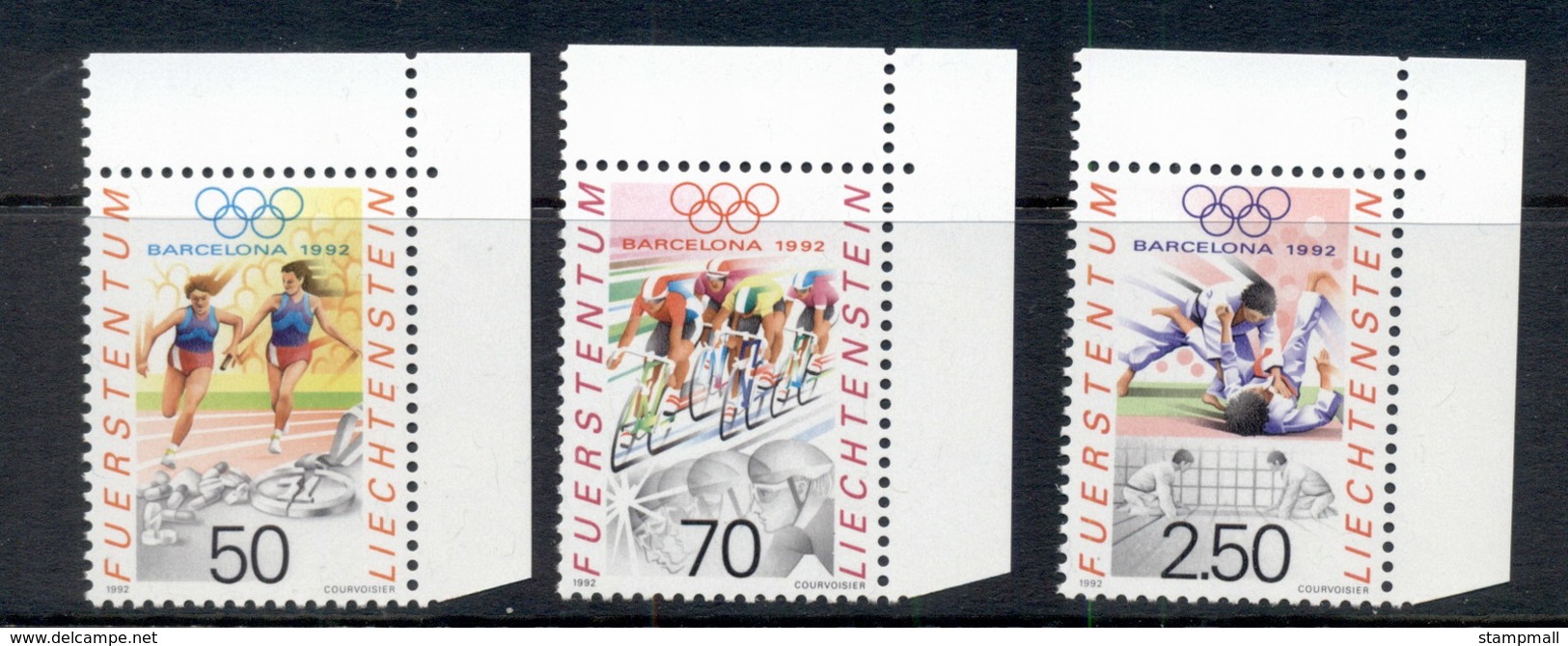 Liechtenstein 1992 Summer Olympics Barcelona MUH - Unused Stamps