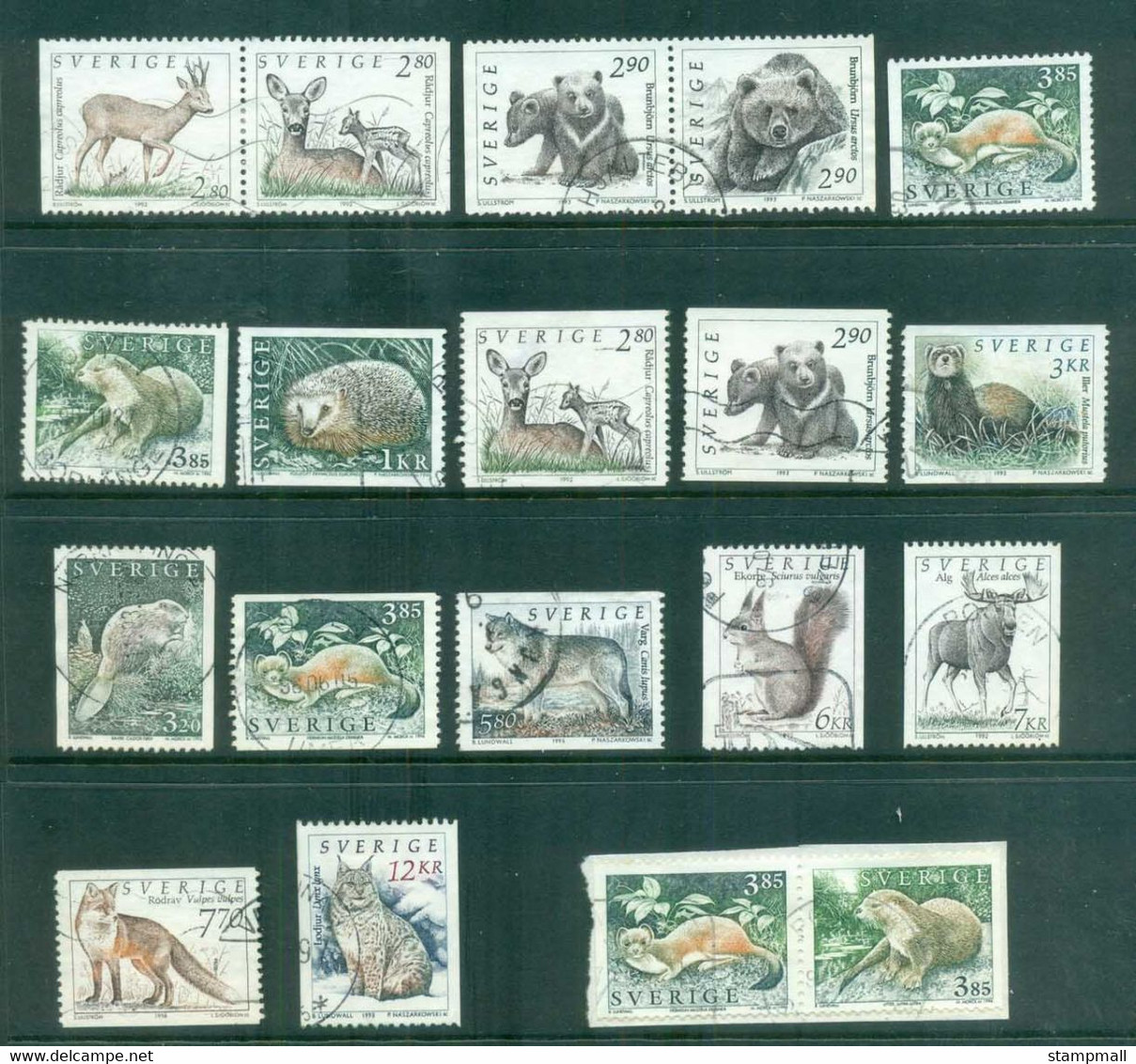 Sweden 1992-96 Wildlife Asst FU Lot84187 - Unused Stamps