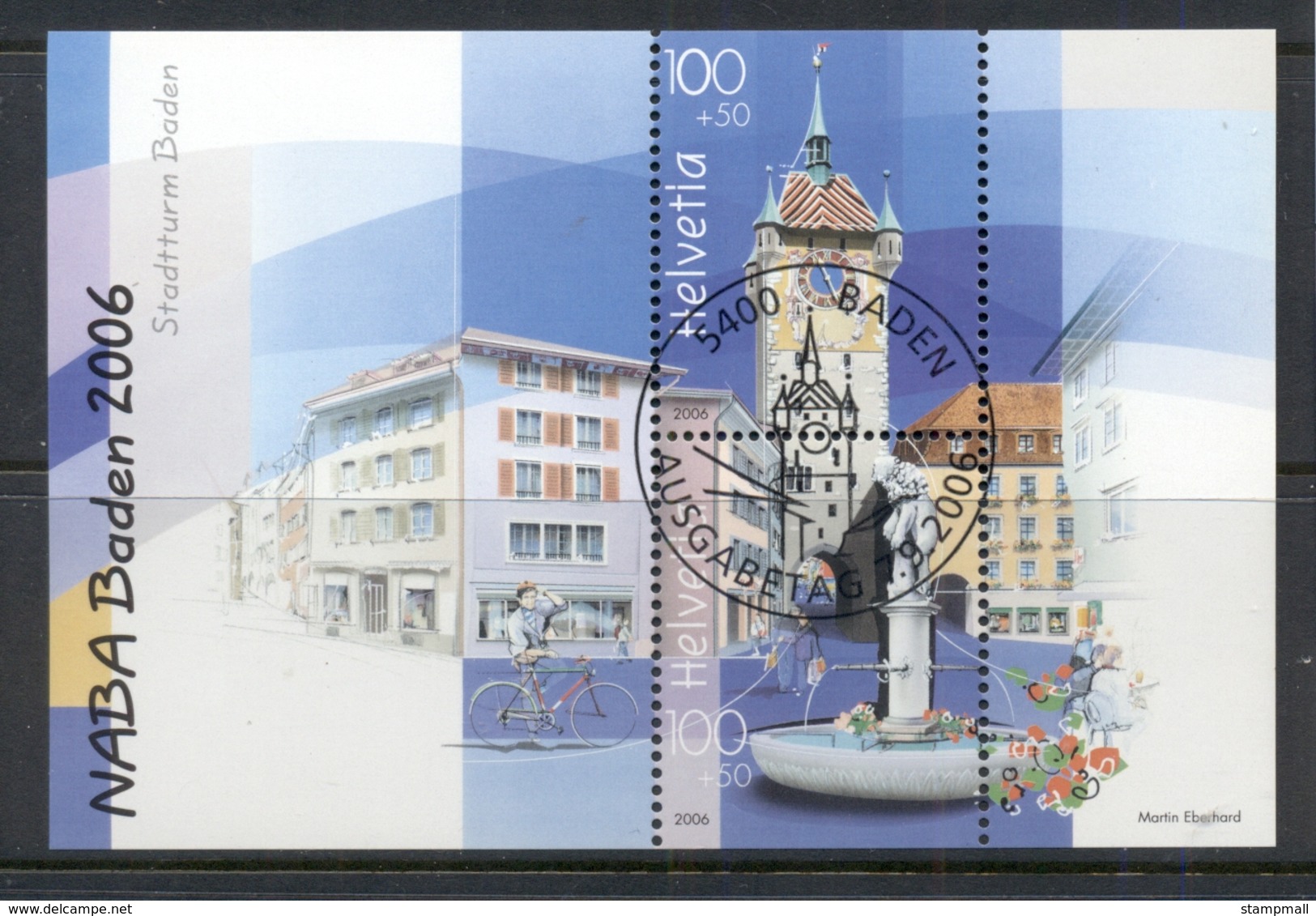 Switzerland 2006 Baden City Tower MS CTO - Unused Stamps