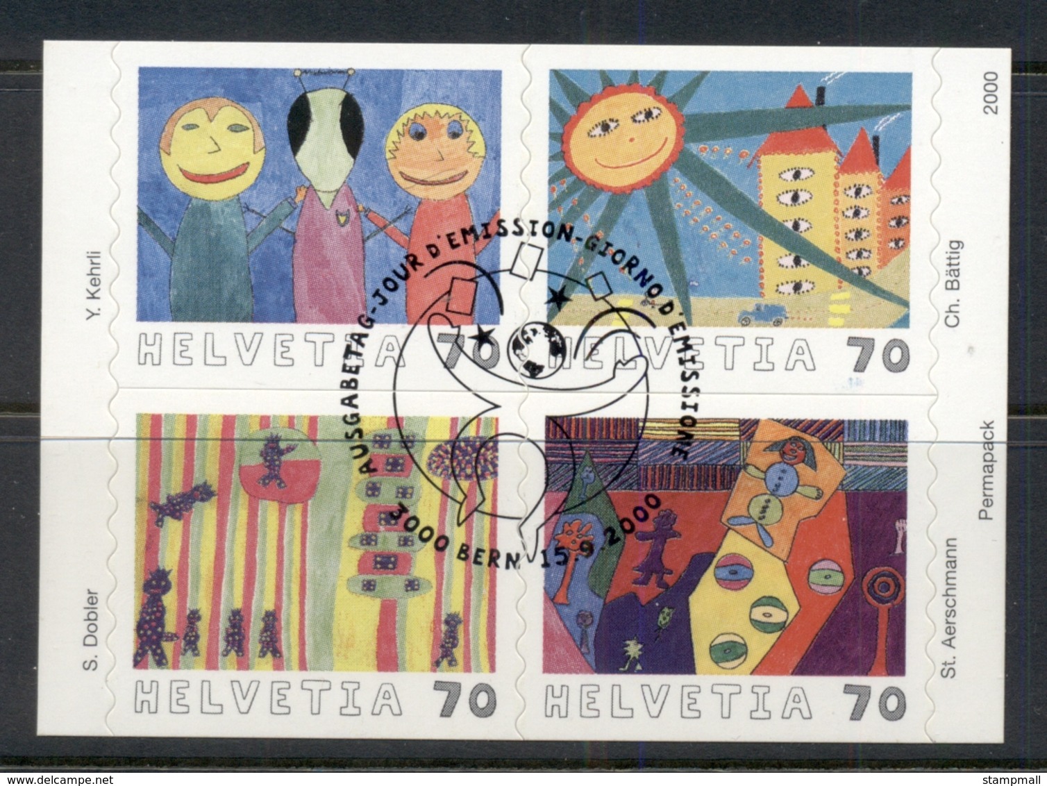 Switzerland 2000 Stampin' The Future Blk P&S CTO - Ungebraucht