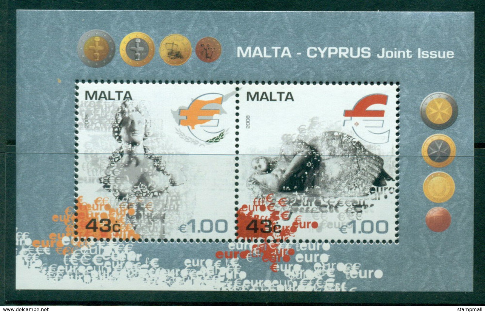 Malta 2008 Malta-Cyprus Joint Issue MS MUH Lot23579 - Malta
