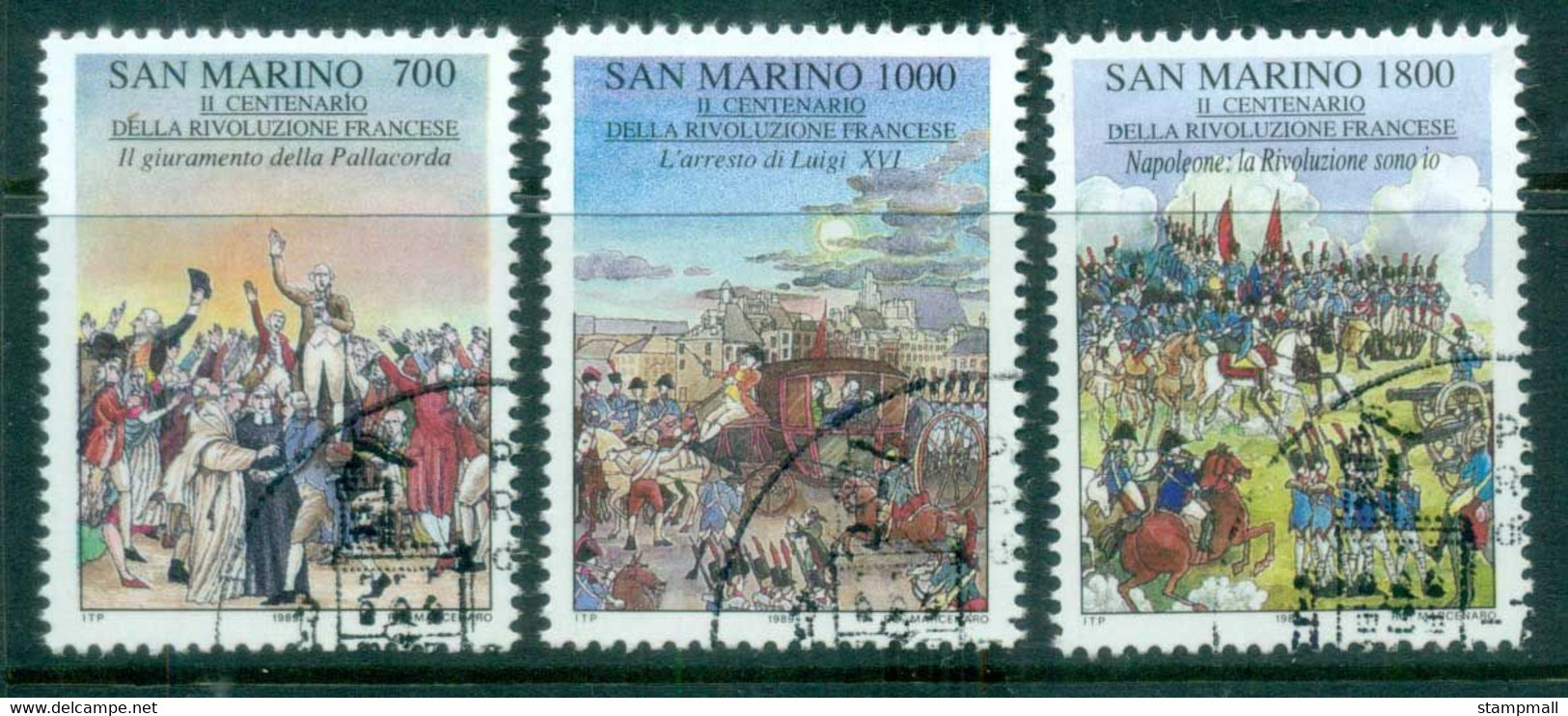 San Marino 1989 French Revolution Bicentenary CTO - Unused Stamps