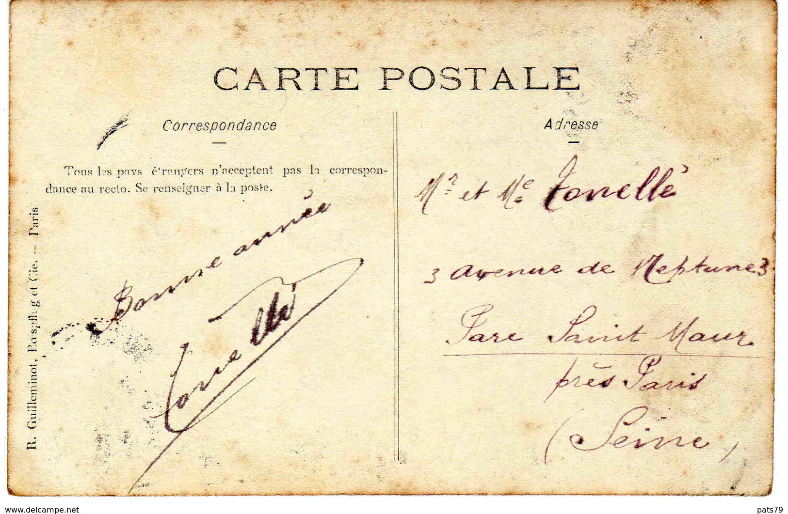 CARTE PHOTO -   CAFE - BUVETTE -  (TONELLE Jeune) - (probablement  ST-MAUR) - Autres & Non Classés