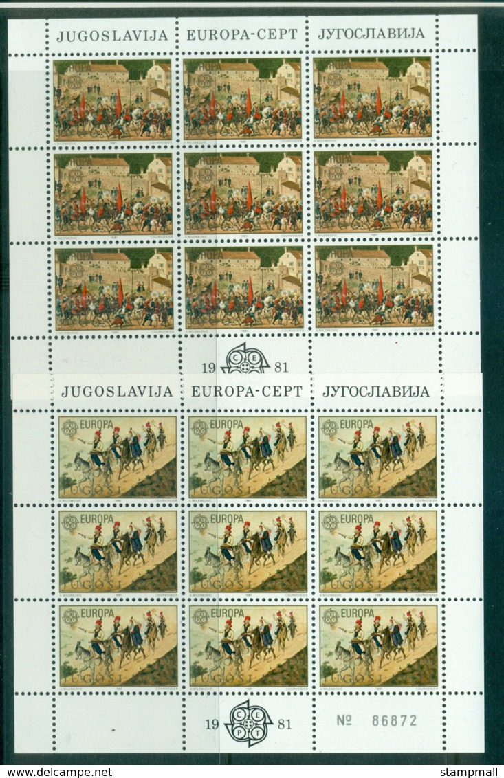 Yugoslavia 1981 Europa Sheetlets MUH Lot40675 - Other & Unclassified