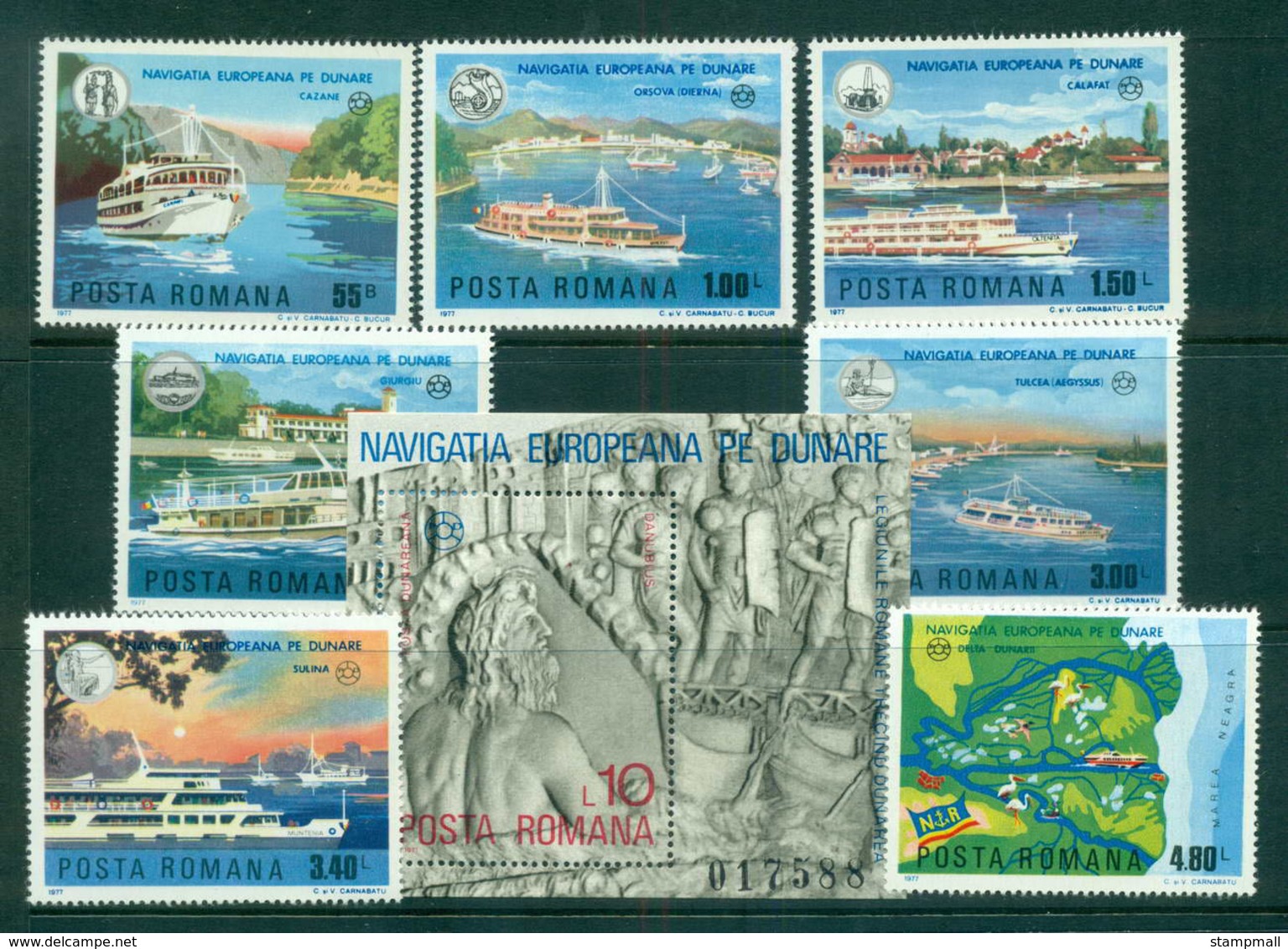 Romania 1977 Danube Commission + MS MUH Lot58753 - Unused Stamps