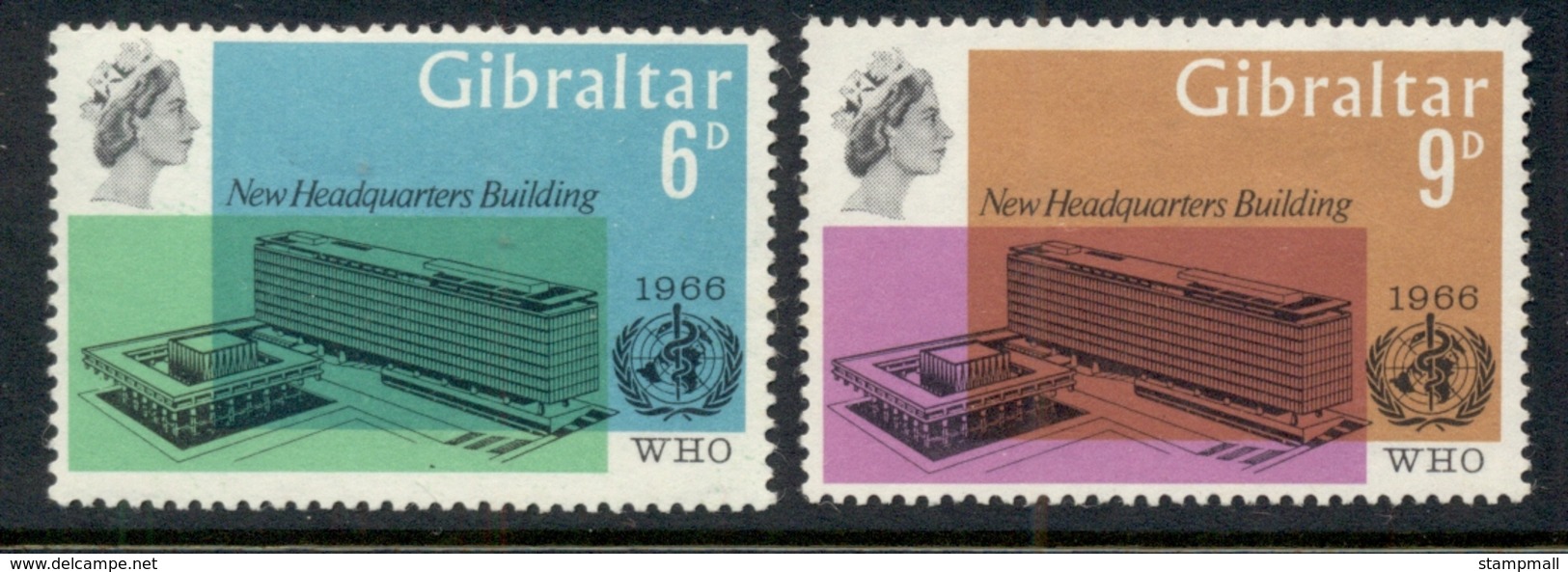 Gibraltar 1966 WHO Headquarters MUH - Gibraltar