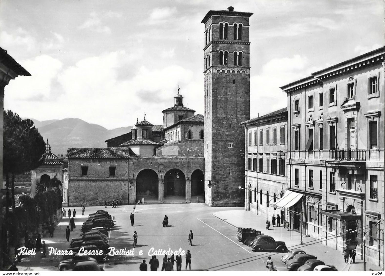 Rieti - Piazza Cesare Battisti E Cattedrale 1964 - Berreta S.A. Terni - Rieti