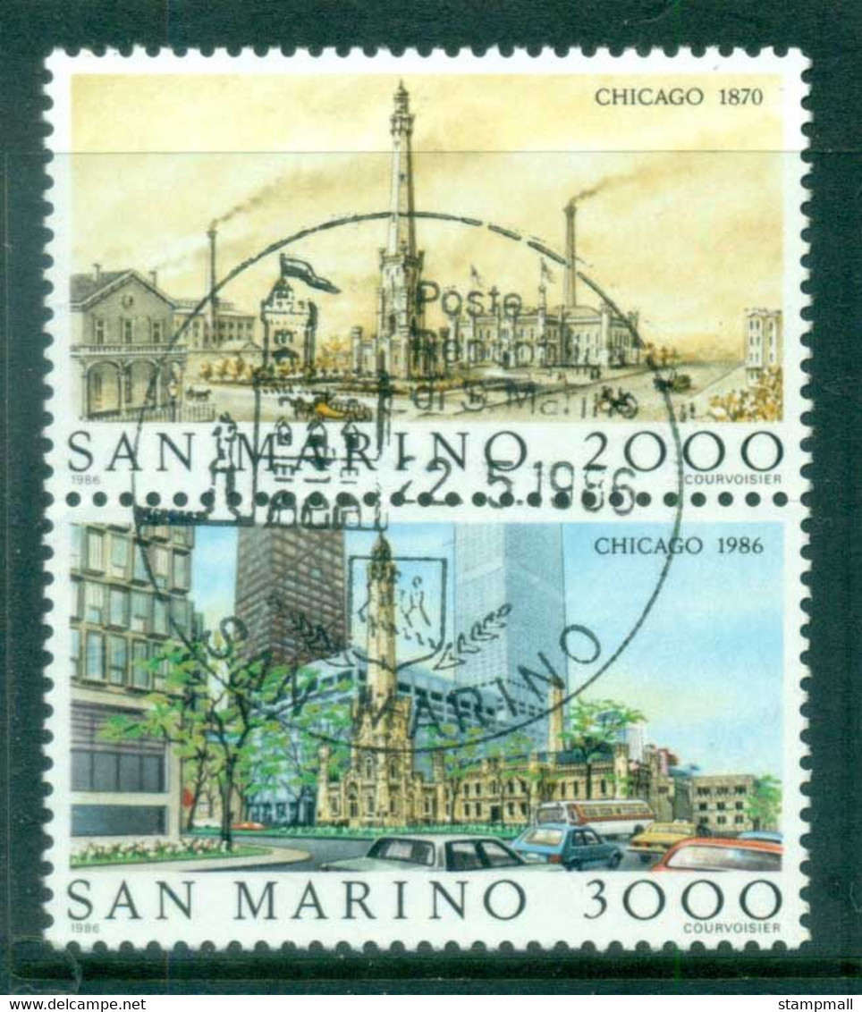 San Marino 1986 Stamp Exhibition, Chicago CTO - Unused Stamps