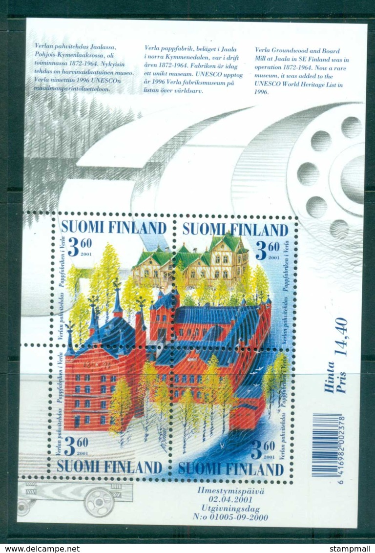 Finland 2001 UNESCO World Heritage MS MUH Lot67113 - Unused Stamps