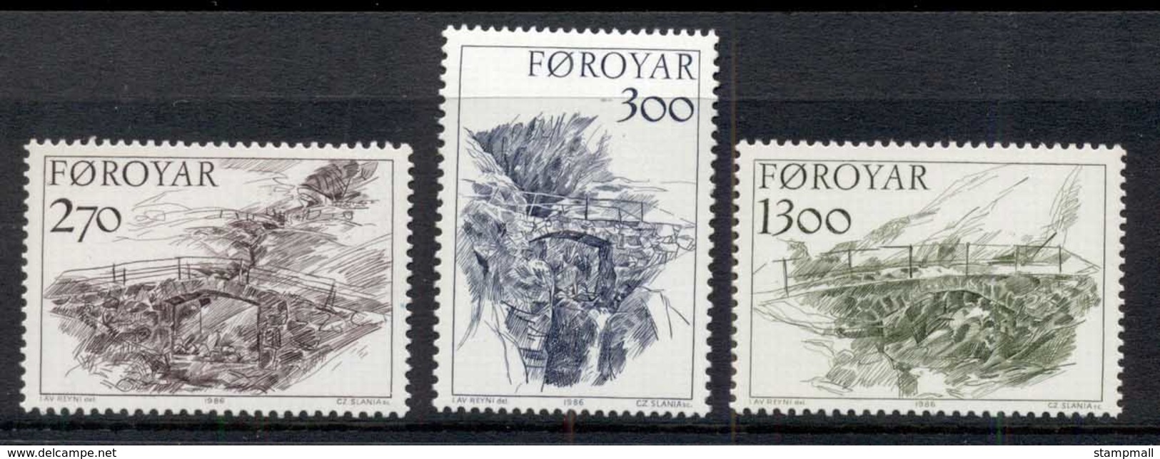 Faroe Is 1986 Old Stone Bridges MUH - Unused Stamps