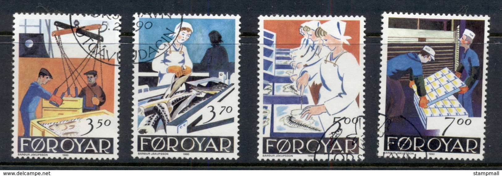 Faroe Is 1990 Modern Fish Factory FU - Unused Stamps