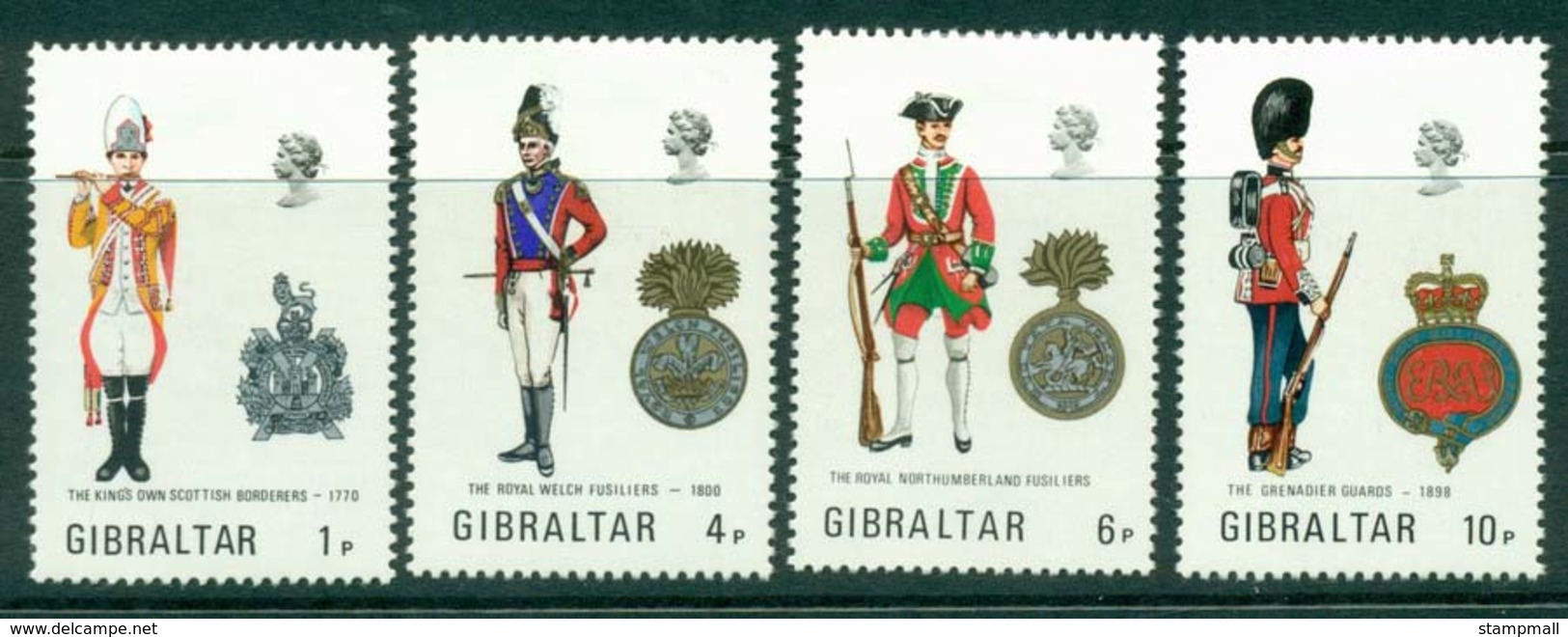 Gibraltar 1973 Military Uniforms MH Lot20683 - Gibraltar