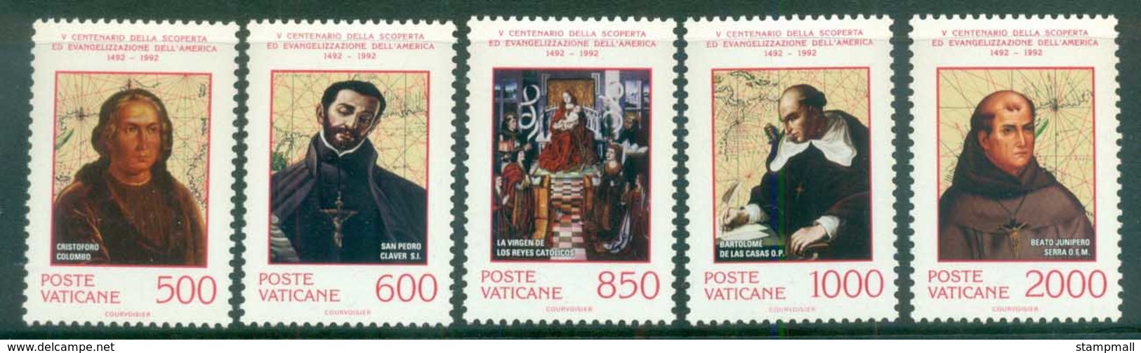 Vatican 1992 Discovery Of Evangelization Of America, Columbus MUH - Unused Stamps