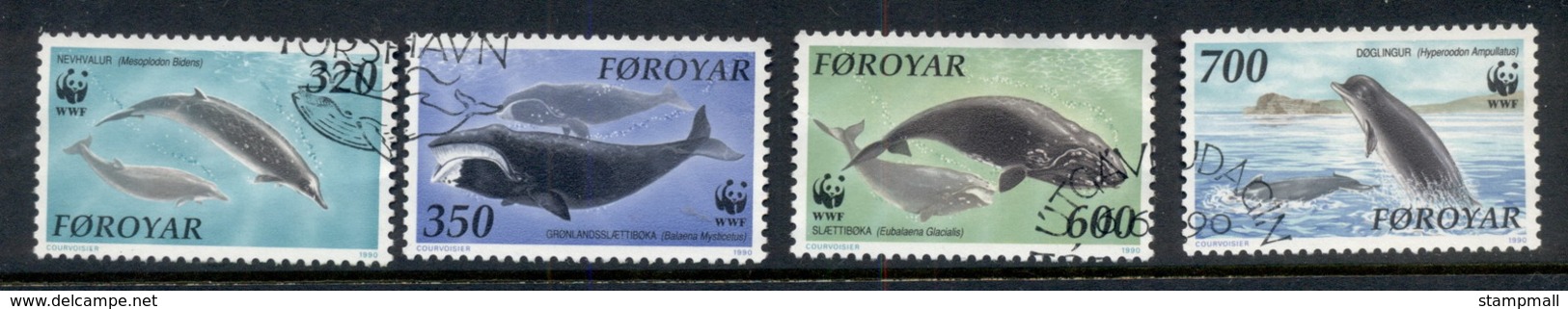 Faroe Is 1990 WWF Whales FU - Unused Stamps