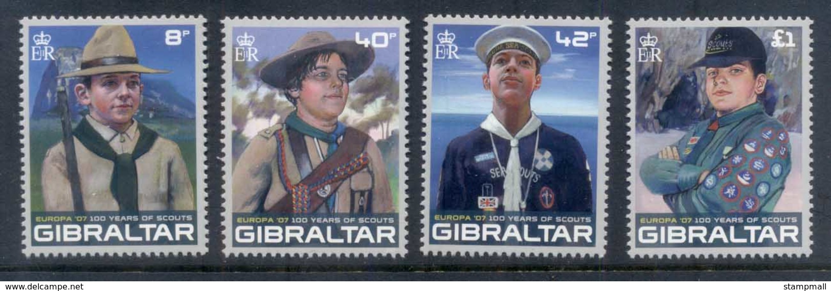 Gibraltar 2007 Europa, Scouts MUH - Gibraltar