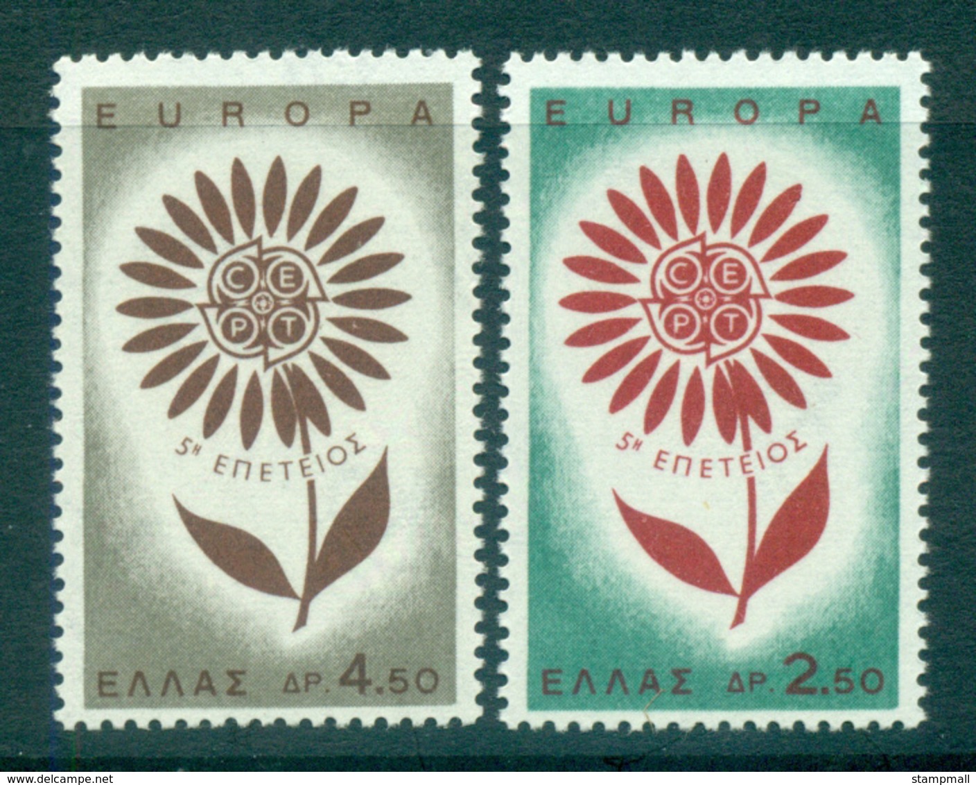 Greece 1964 Europa, Daisy Of Petals MUH Lot65373 - Otros & Sin Clasificación