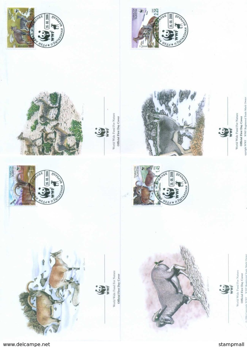 Tajikistan 2005 WWF Bahral 4xFDC Lot77060 - Altri & Non Classificati