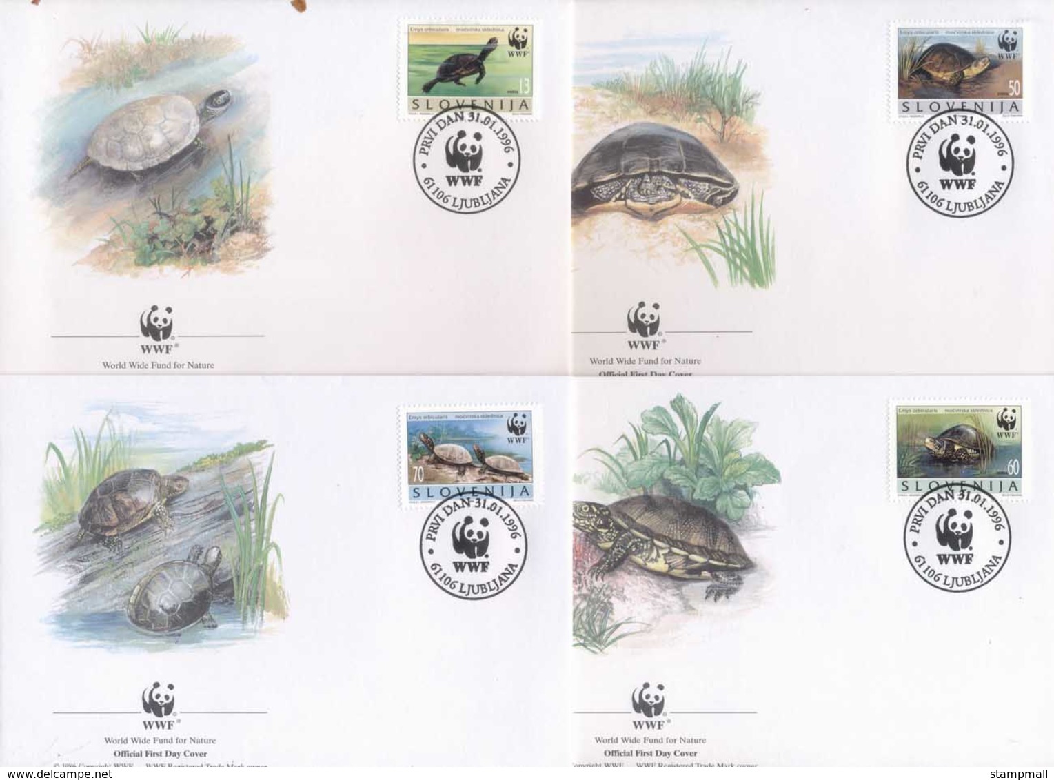 Slovenia 1996 WWF European Pond Tortoise FDC - Slovenia