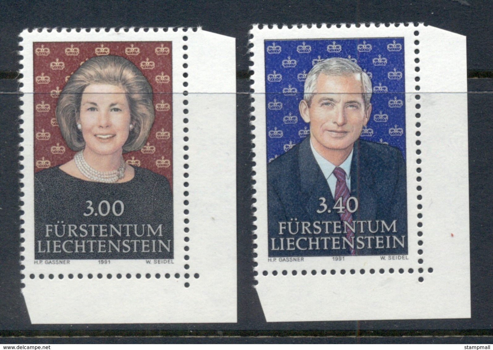 Liechtenstein 1991 Prince & Princess MUH - Unused Stamps