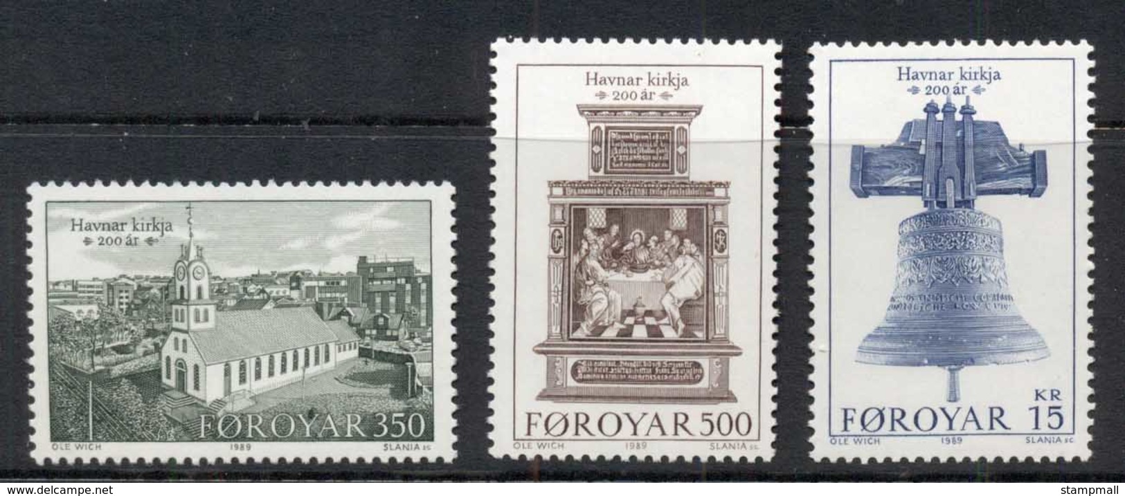 Faroe Is 1989 Havnar Church MUH - Unused Stamps