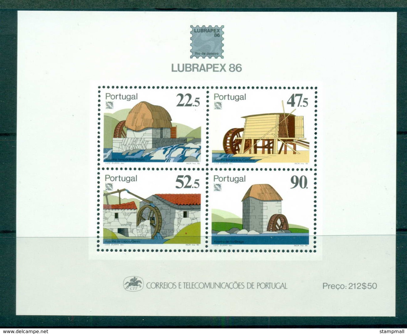 Portugal 1986 Watermills MS MUH Lot57504 - Unused Stamps