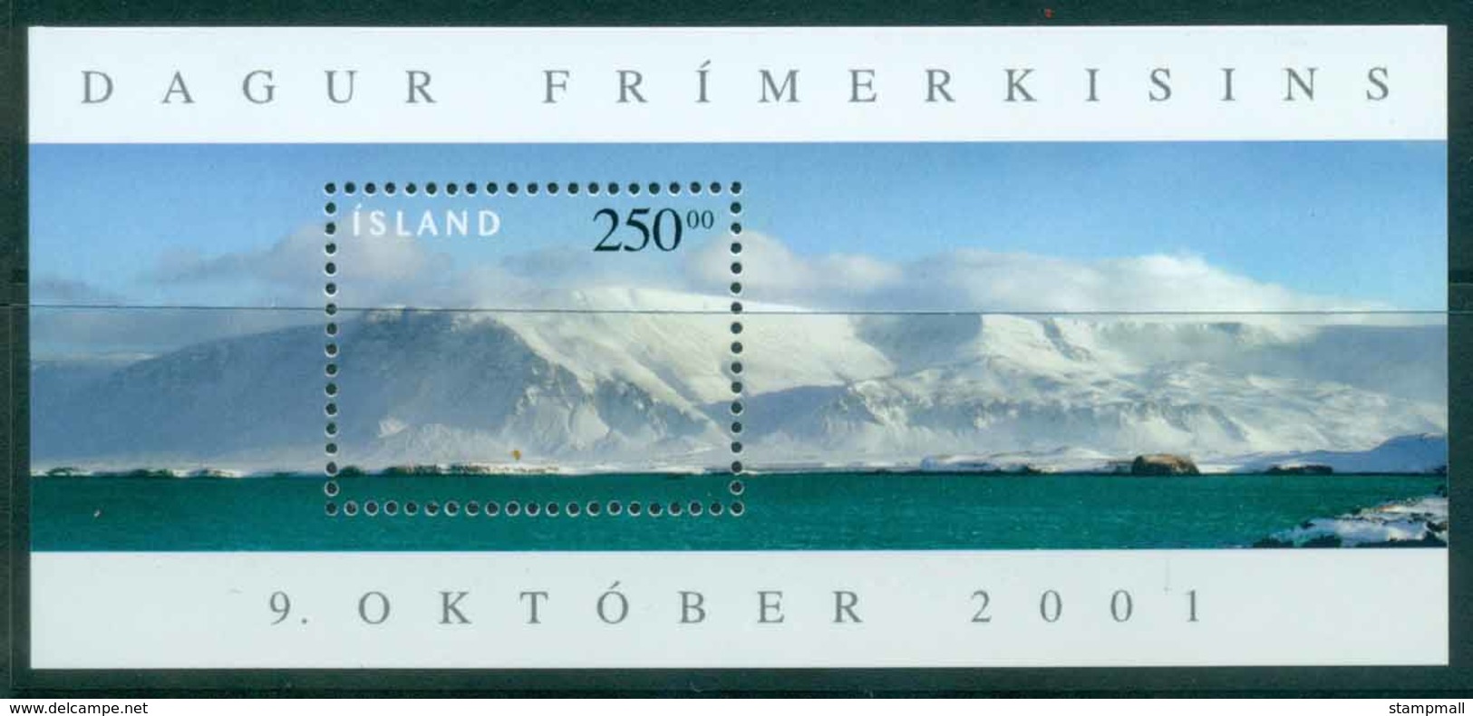 Iceland 2001 Stamp Day Esja Mountain MS MUH Lot32493 - Unused Stamps