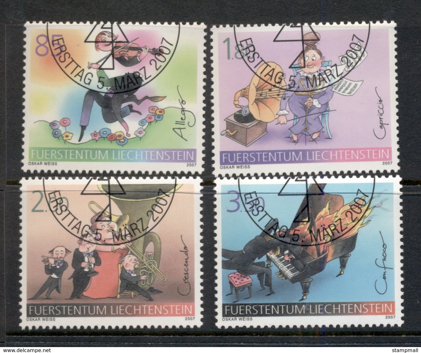 Liechtenstein 2007 Musical Terms CTO - Unused Stamps